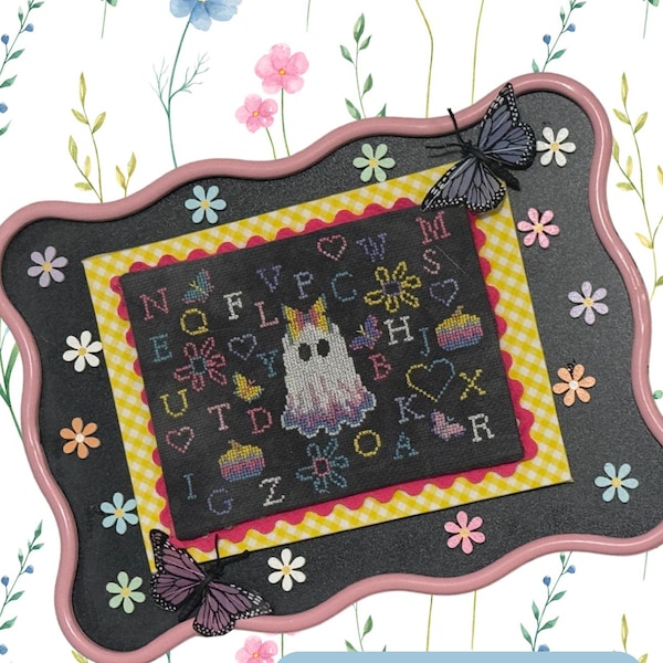 Kruissteekpatroon spookmonster: Summerween Halloween-decor (pdf-download)