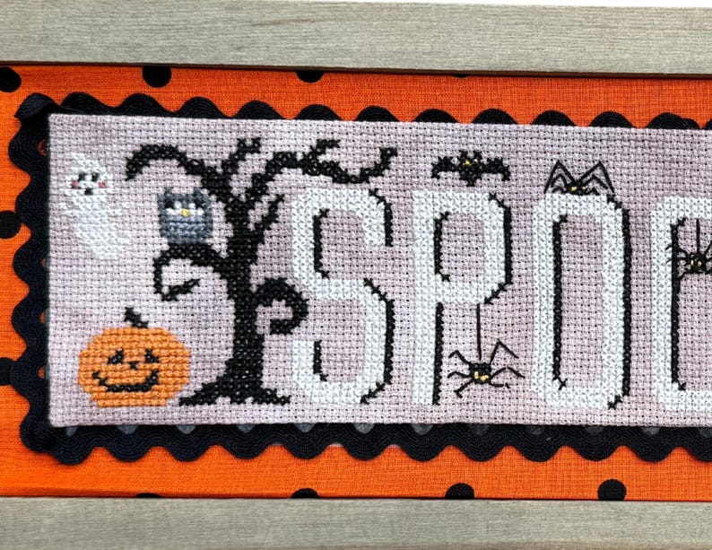 Spooky Ghost Cross Stitch Pattern: Halloween Needlepoint (PDF Pattern ...