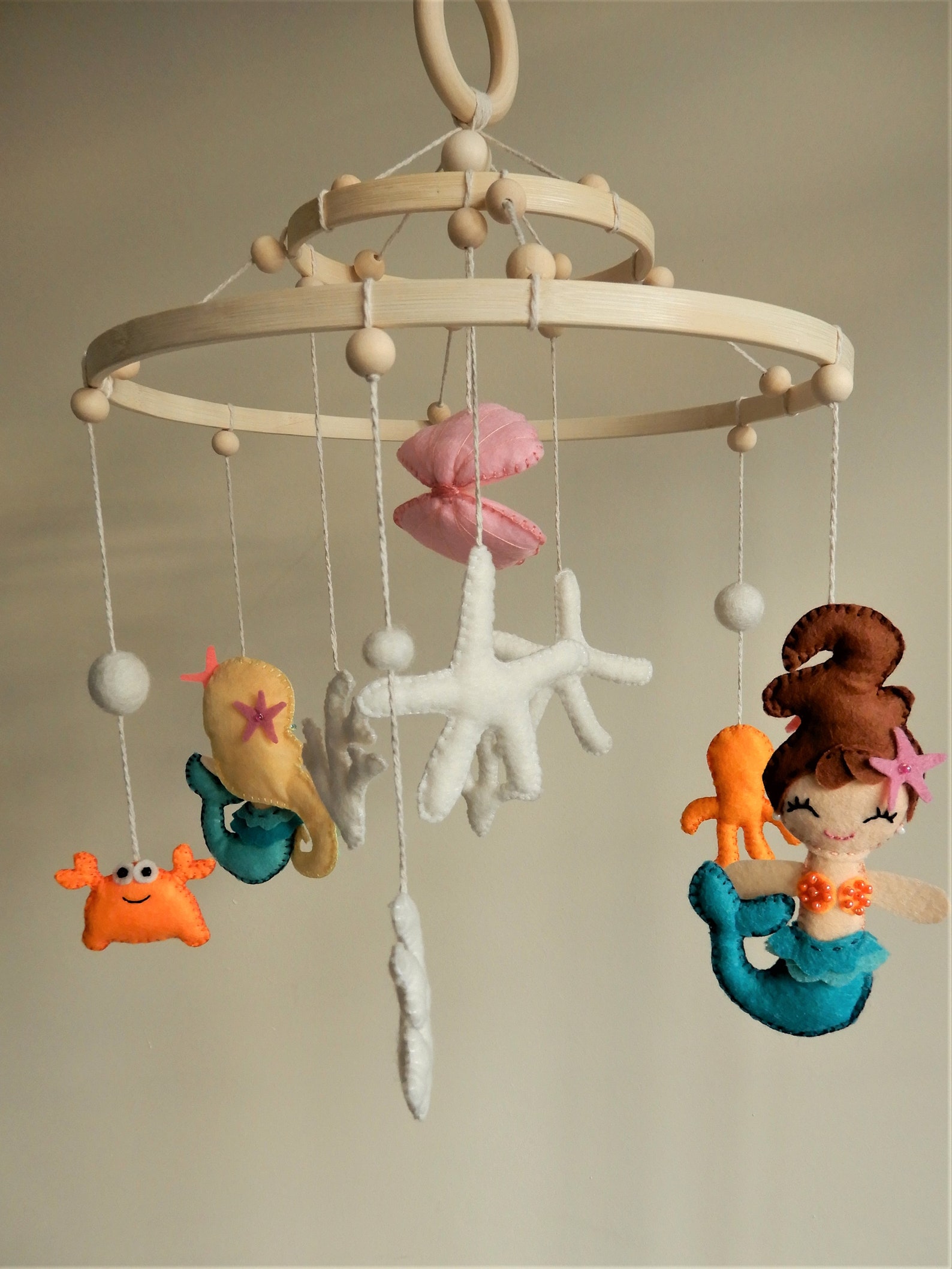 Marine Mermaid Baby Mobile. Nursery Decor. Crib Mobile. Etsy