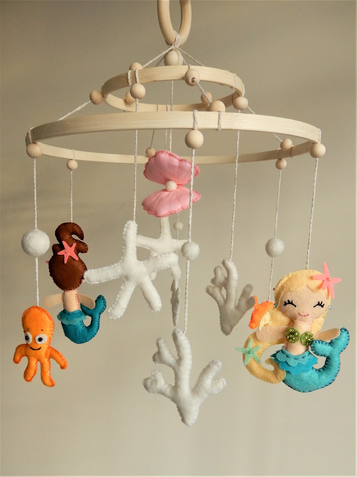 Marine Mermaid Baby Mobile. Nursery Decor. Crib Mobile. Etsy