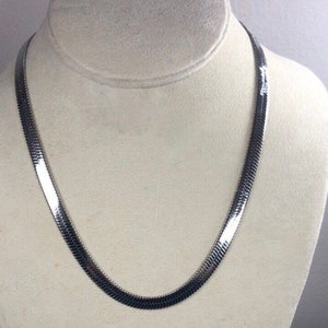 Herringbone Chain, Silver Herringbone, Thick Silver Chain, Snake Chain Necklace, Herringbone Necklace, Layering Necklace, Gift for her