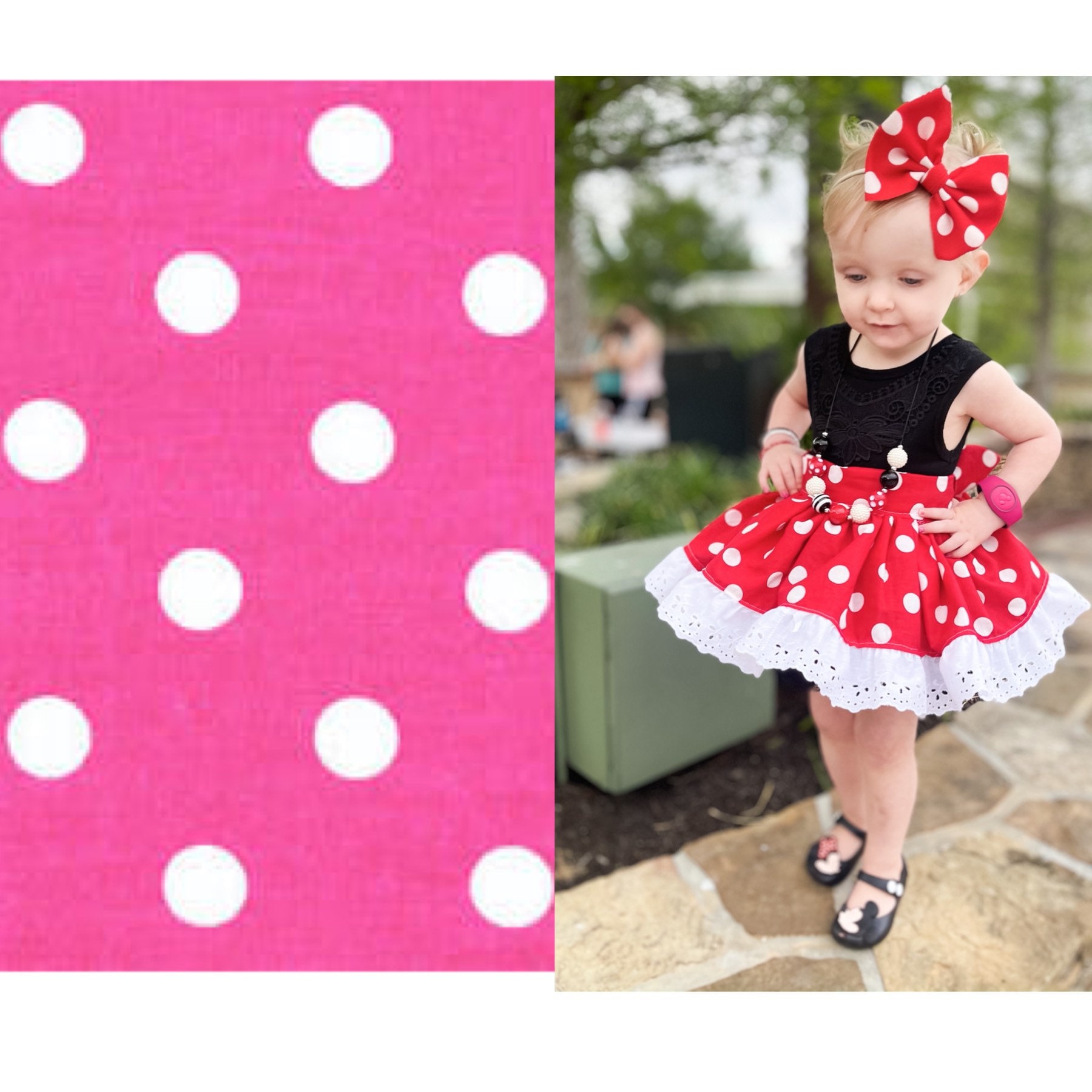 Pink Minnie Mouse Skirt Little Girls Etsy