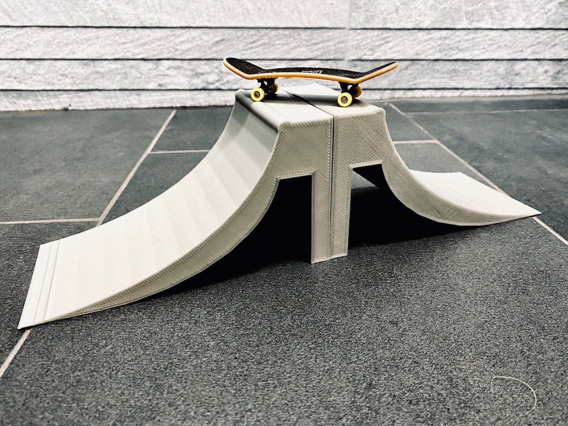 Fingerboard Skateboard Large Half Pipe RadRadicals Original Etsy