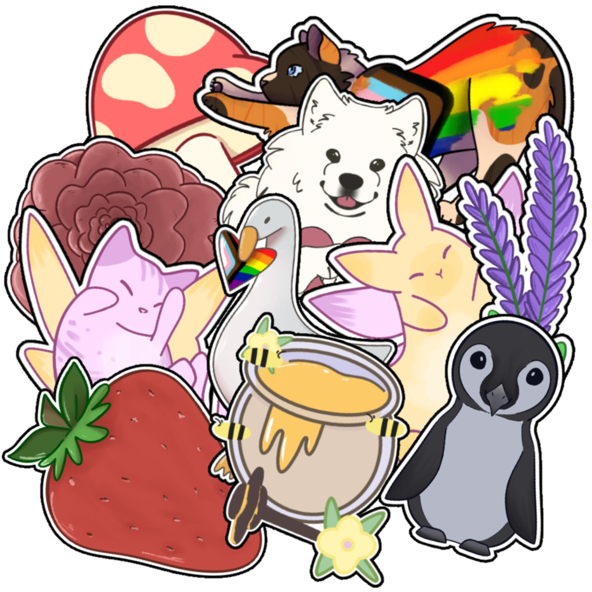 Cute Aesthetic Die Cut Sticker Pack 5 Pack Etsy