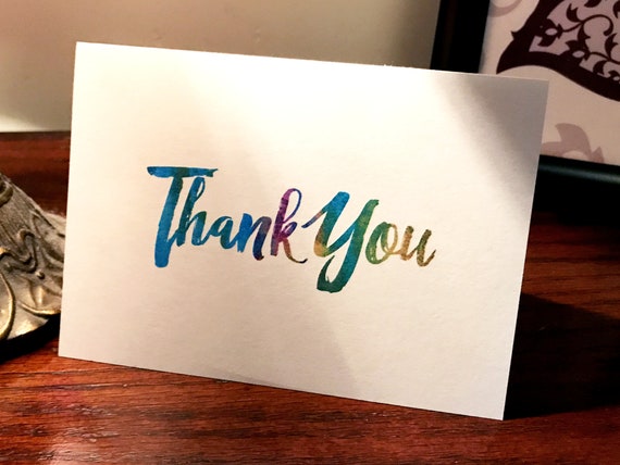 Printable Thank You Cards (2 Sizes), 5X7, 3X5, Downloadable Card