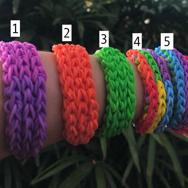 Double triple single Rubber band bracelet