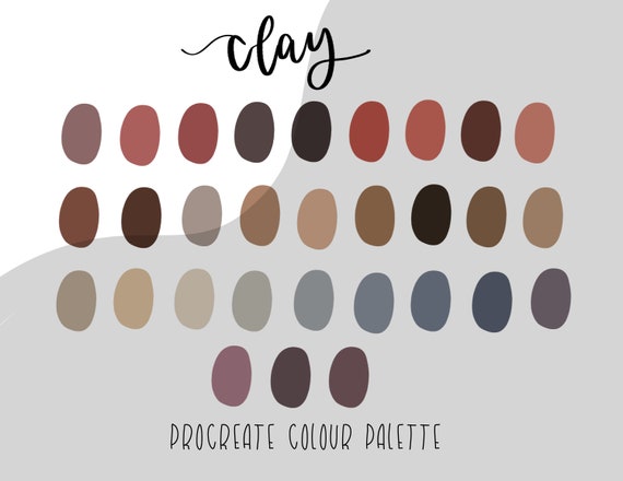 Clay Procreate Colour Palette | Etsy