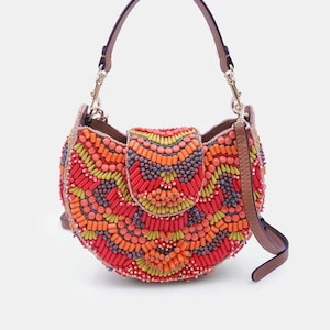 Bolso de mano de lujo de piel pura adornado