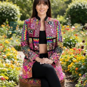 S To 3XL Banjara Patchwork Blazer