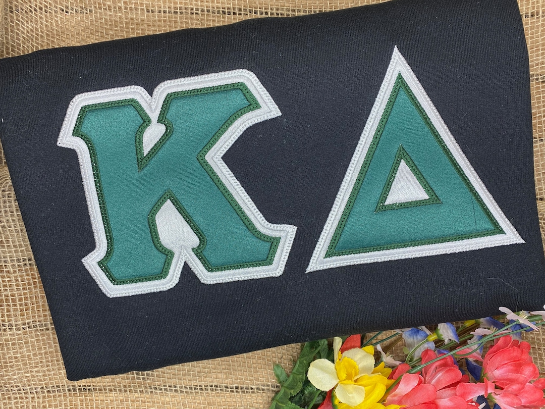 Solid Color Custom Sorority Letter Hoodie, Personalized Stitched Greek