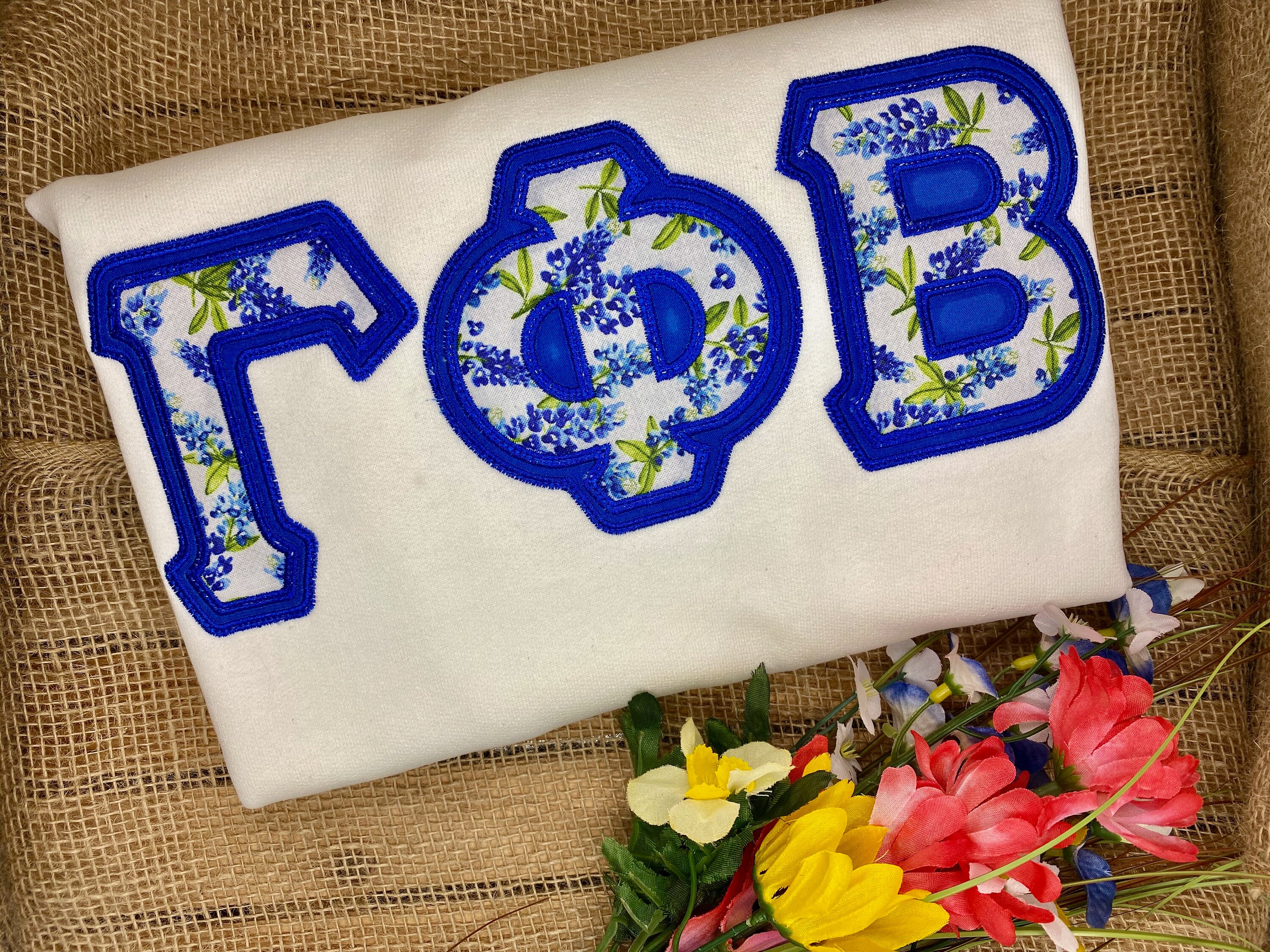 Bluebonnets Limited Edition Stitched Sorority Letter Sweatshirt Embroidered Greek Letters Free Personalization Etsy