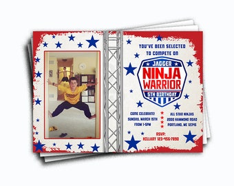 Ninja Warrior Invite Etsy