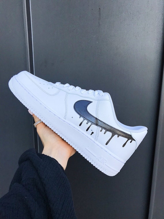 black drip air force ones