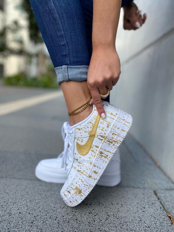 air force 1 custom gold