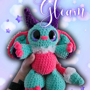 Patroon gehaakt babymonster – Gleam Amigurumi Plushie (pdf-patroon)