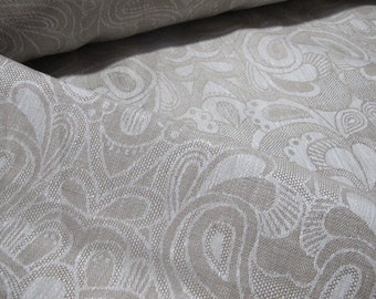 NEW - By the meter - 100% linen fabric ECO, jacquard, 207 cm wide - linen fabric