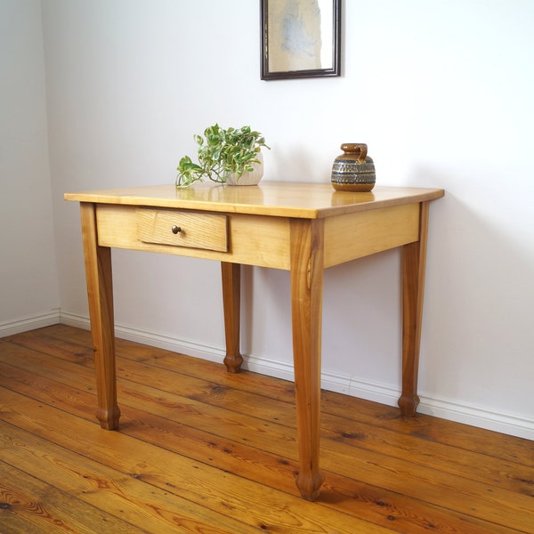 Antique table Art Nouveau around 1920 | Country house table with drawer | Cherry/ Poplar | Kitchen table, dining table | vintagefuechse