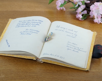 Mid Century Poesiealbum, vintage Freundschaftsbuch, nostalgische Lebensweisheiten und Sprüche, Verse Reime 1950 bis 1955 | vintagefuechse