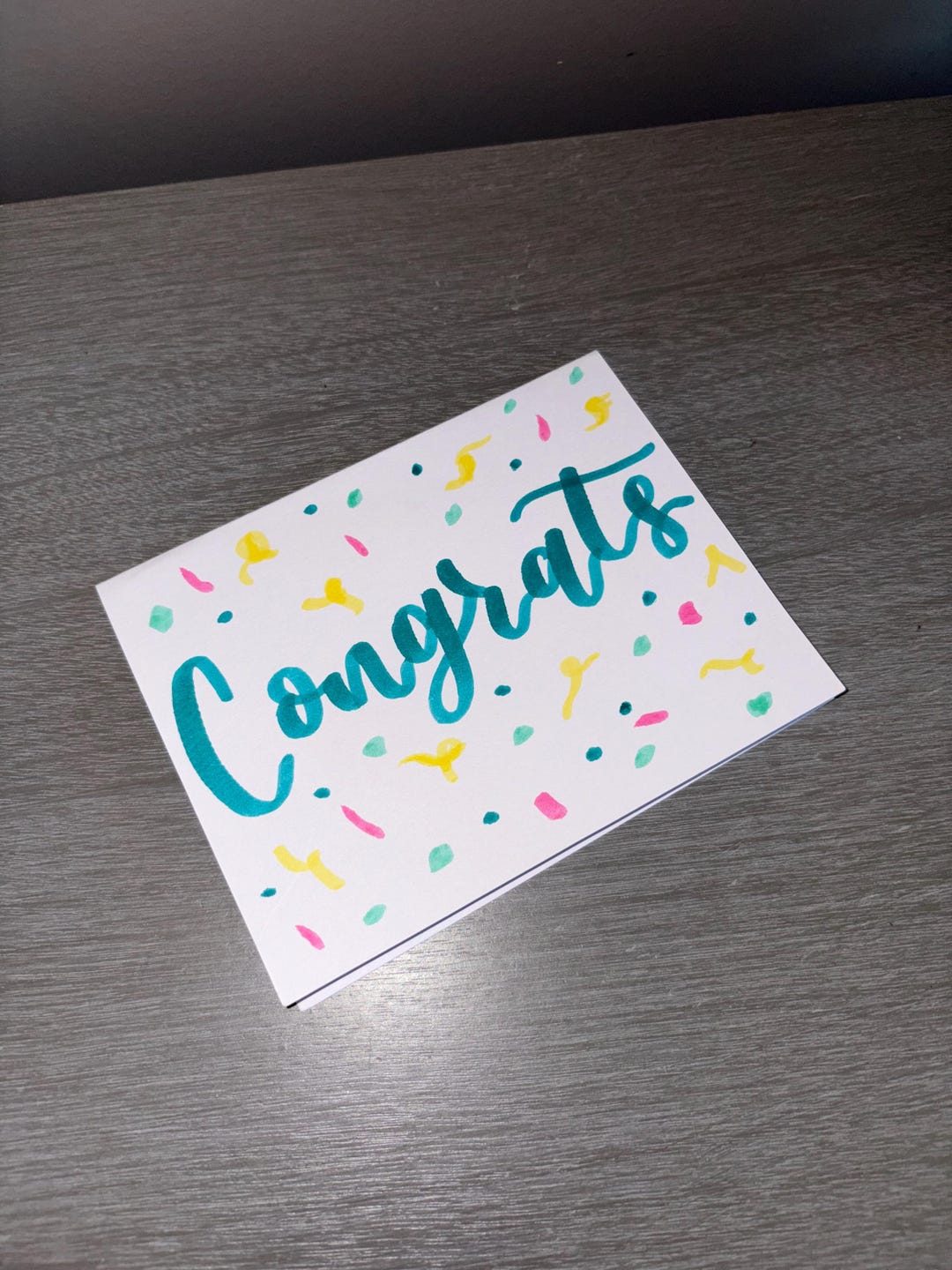 Handwritten “congrats” Card - Etsy