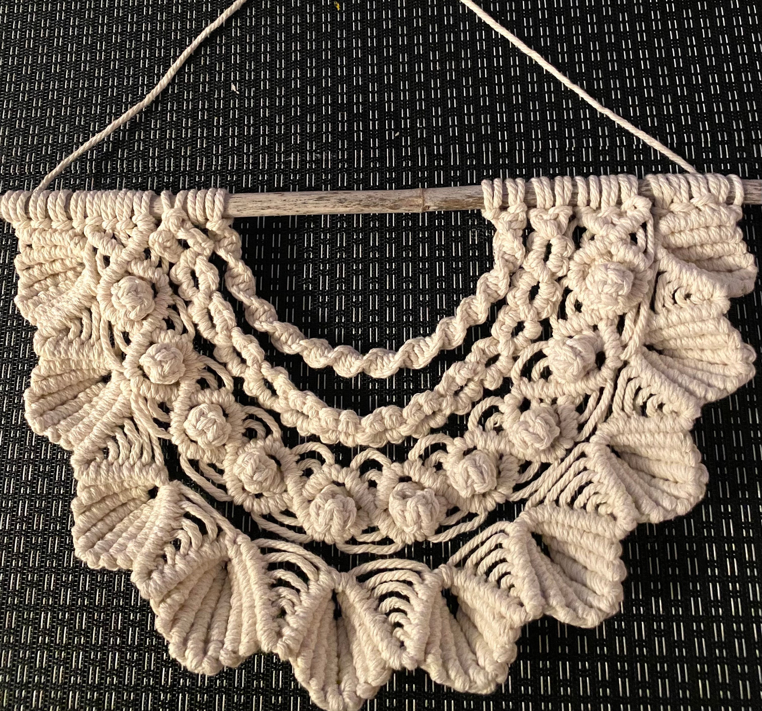 Macramé Coquille 35x 25