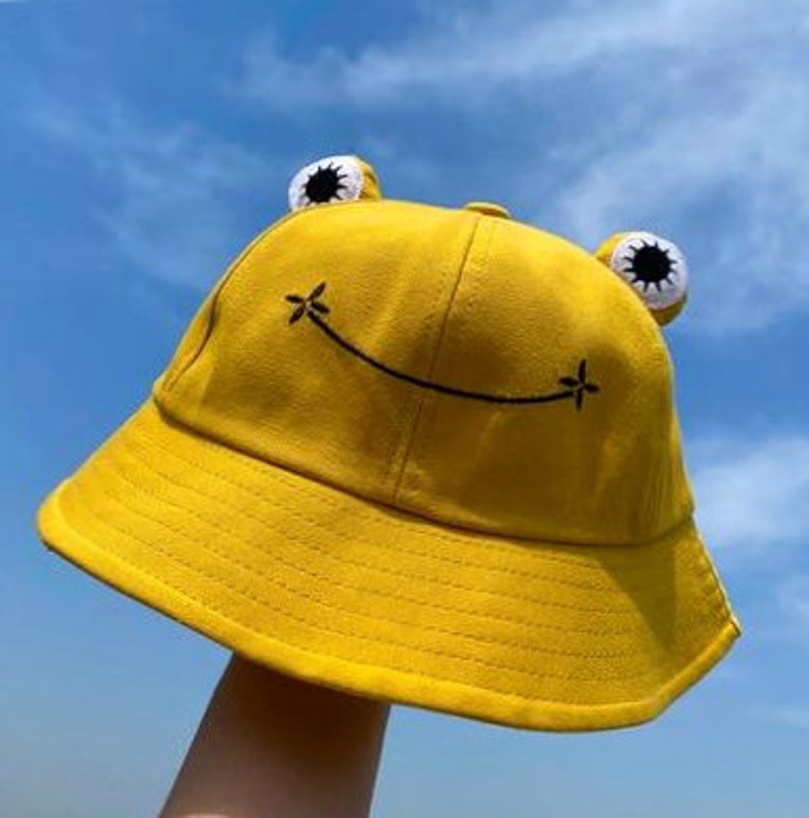 Frog Bucket Hat Harry Styles Summer Plain Panama Outdoor Etsy