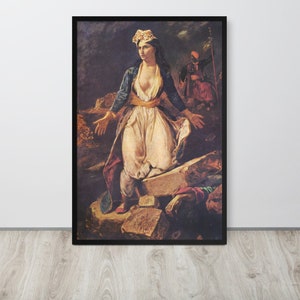 Eugène Delacroix - Greece on the Ruins of Missolonghi (1826) - Fine Art Print