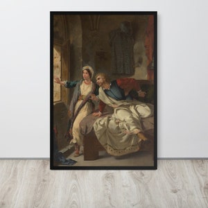 Eugène Delacroix - Rebecca and the Wounded Ivanhoe (1823) - Fine Art Print