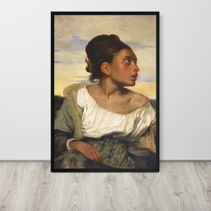 Eugène Delacroix - Dziewczyna sierota na cmentarzu (1824) - wydruk artystyczny