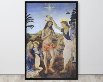 Leonardo da Vinci - The Baptism of Christ (1472–1475) - Fine Art Print