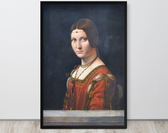 Leonardo da Vinci - La Belle Ferronnière (1490-1496) - Lettertjeskunst