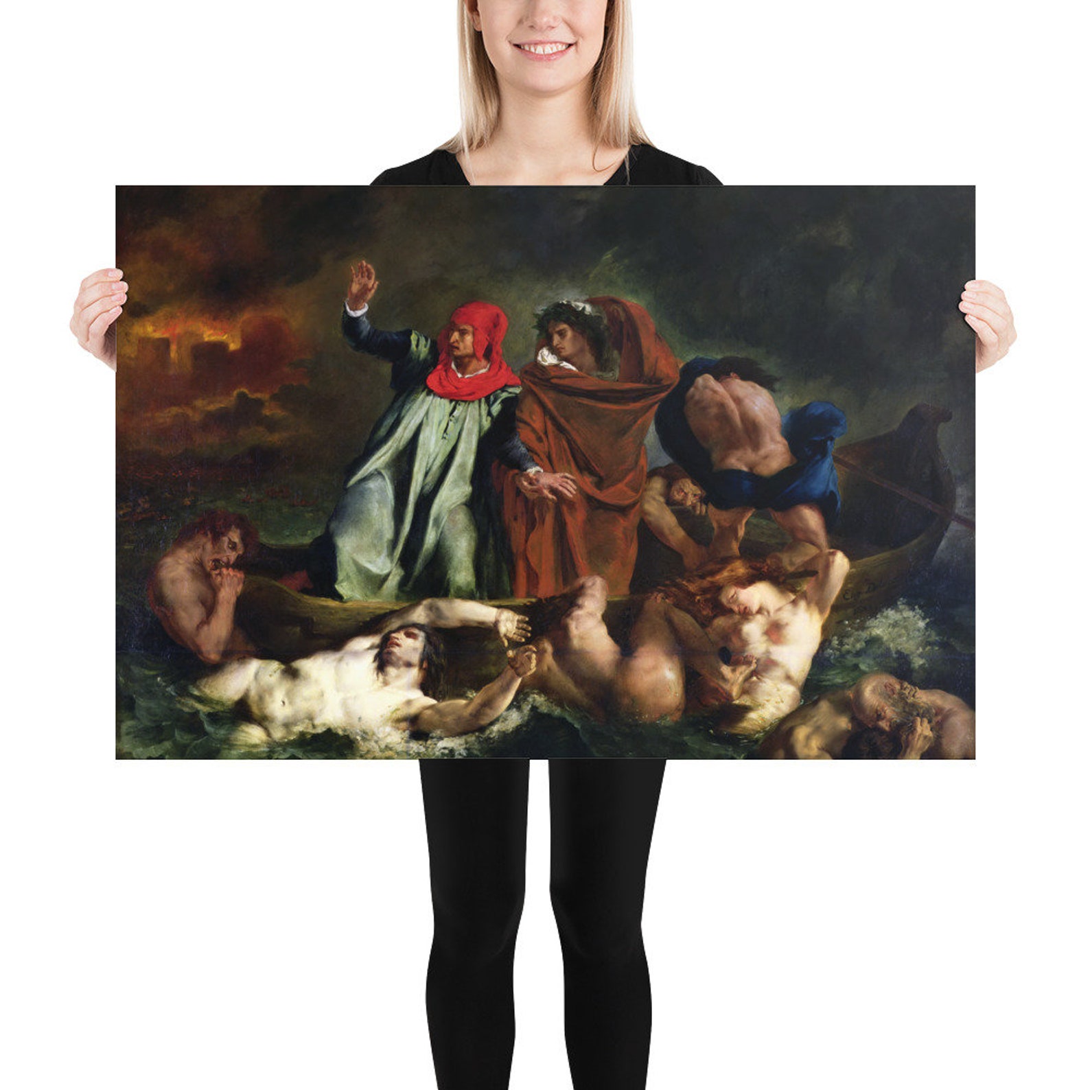 Eugène Delacroix The Barque of Dante 1822 Wall Art Print Etsy