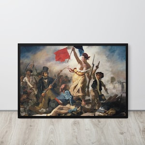 Eugène Delacroix - Wolność wiodąca lud na barykady (1830) - Wydruk artystyczny