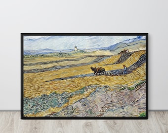 Vincent Van Gogh - Enclosed Field with Ploughman (1889) - Fine Art Print