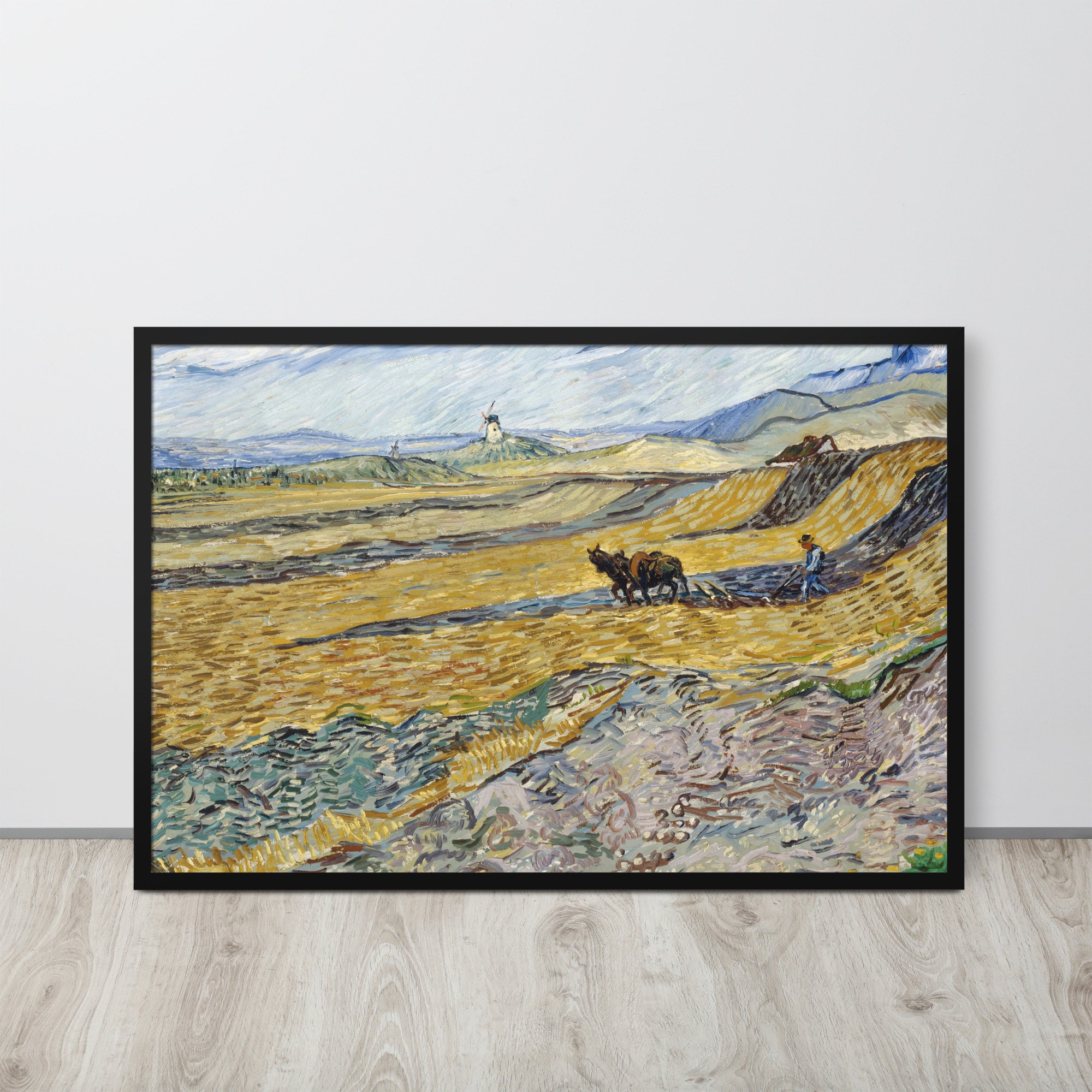 Vincent Van Gogh - Enclosed Field with Ploughman (1889) - Fine Art Print