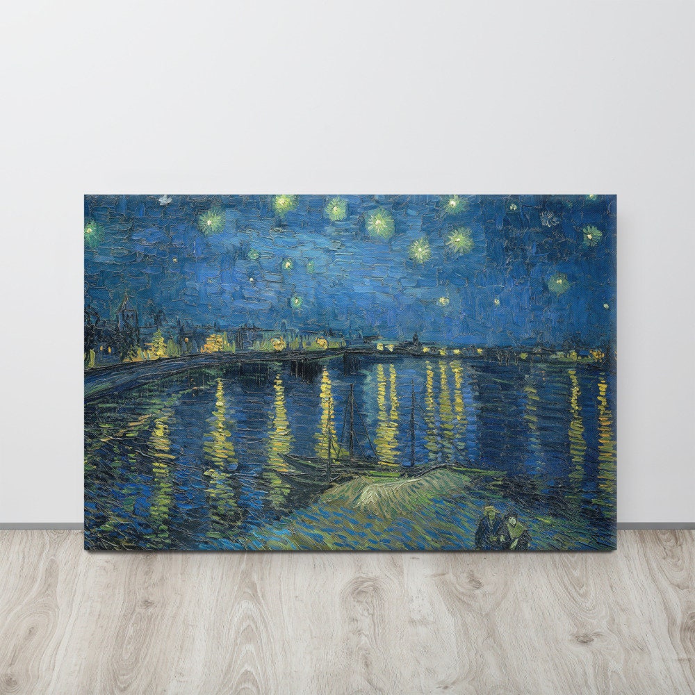 Vincent Van Gogh - Starry Night Over the Rhône (1888) - Fine Art Print ...