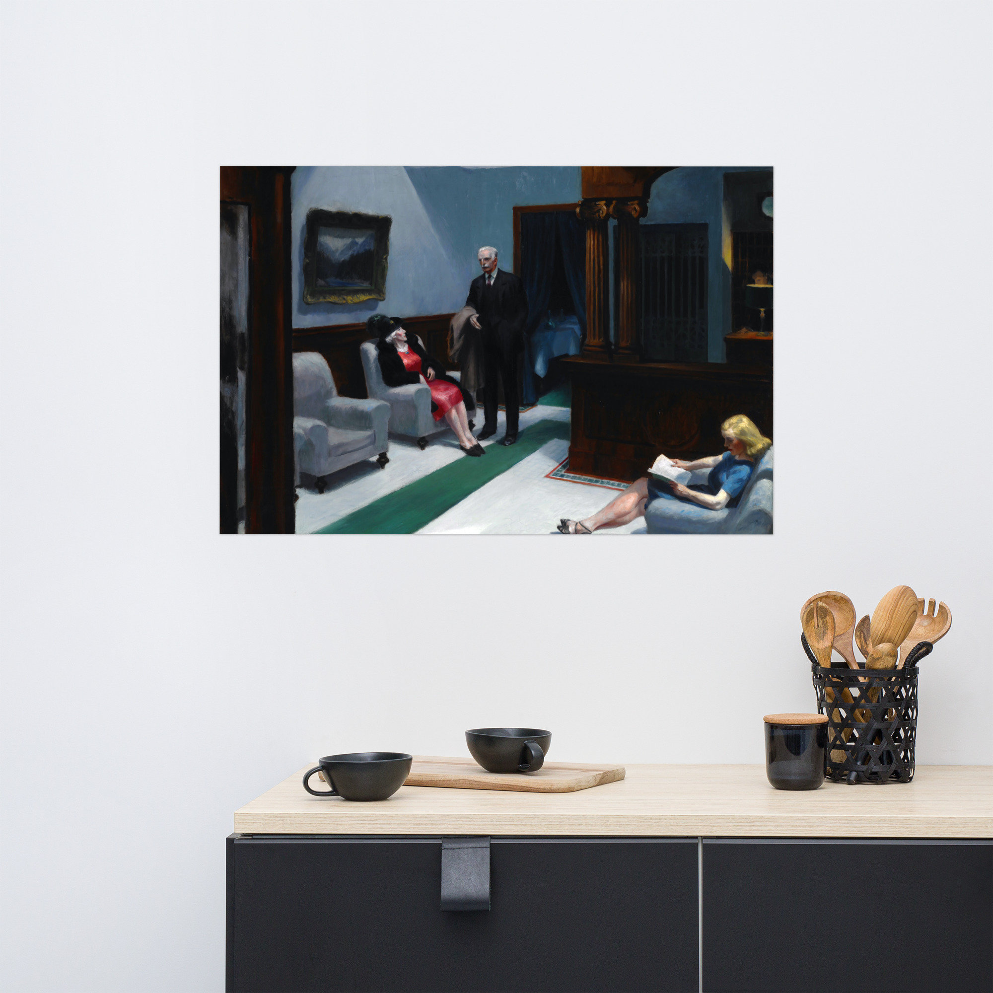 Edward Hopper Hotel Lobby 1943 Fine Art Print Etsy UK