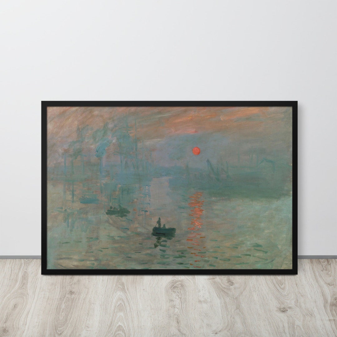 Claude Monet Sunrise Thick Canvas Tote Bag