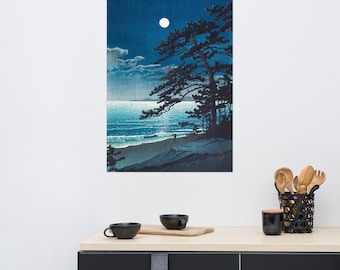 Hasui Kawase - Spring Moon, Ninomiya Beach (1932) - Fine Art Print