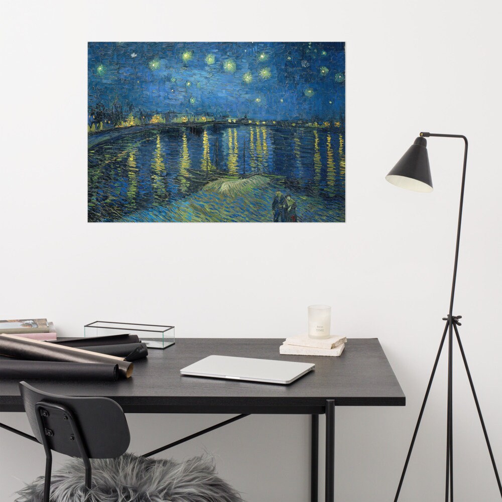 Vincent Van Gogh - Starry Night Over the Rhône (1888) - Fine Art Print ...