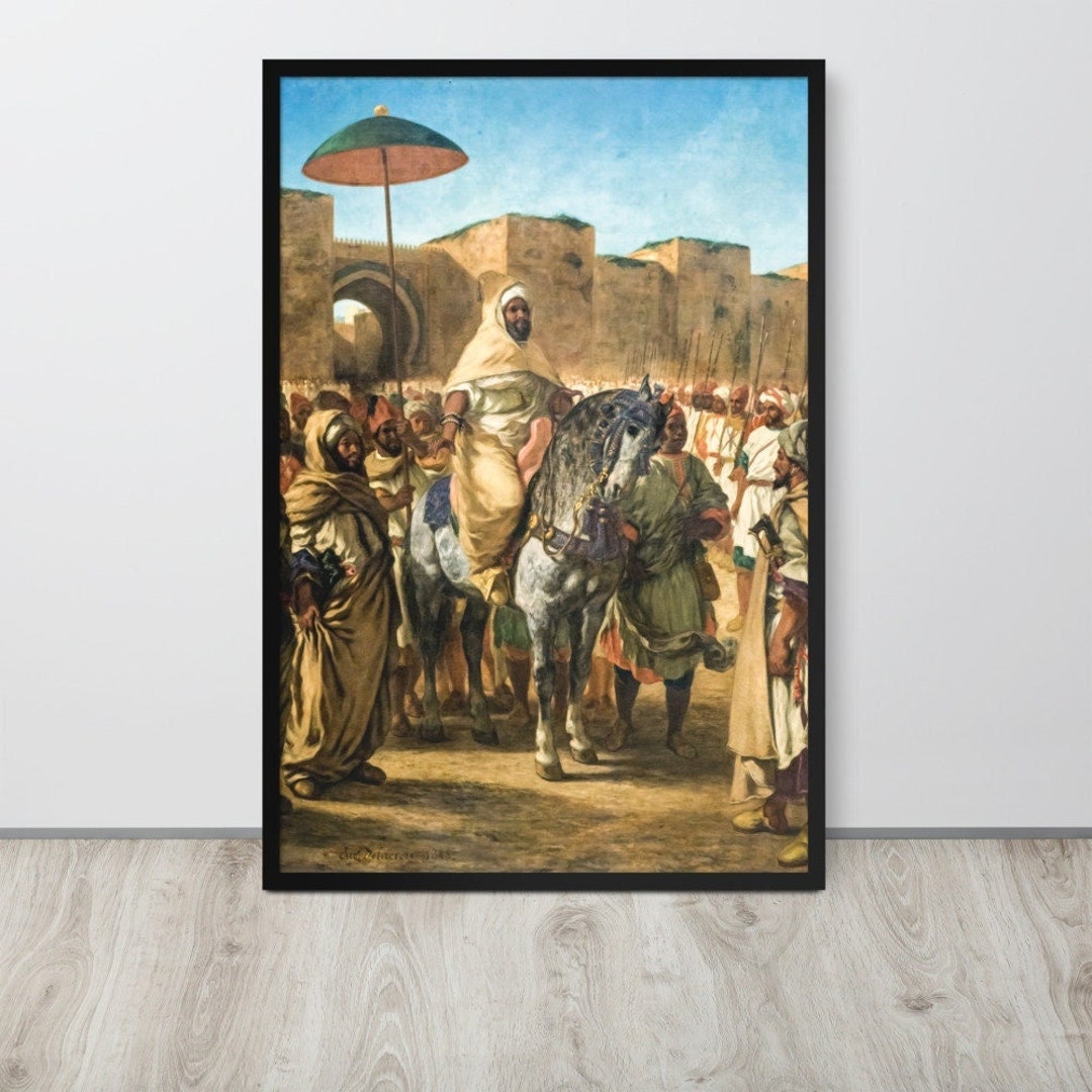 Eugène Delacroix the Sultan of Morocco 1845 Fine Art Print Etsy