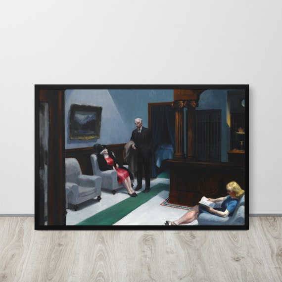 Edward Hopper Hotel Lobby 1943 Fine Art Print Etsy