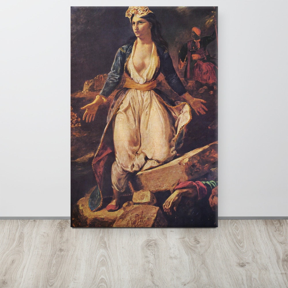 Eugène Delacroix Greece on the Ruins of Missolonghi 1826 Fine Art Print