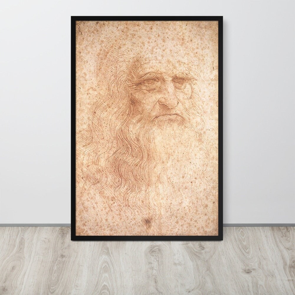 レオナルド ダ ヴィンチ - 赤チョークで描かれた男の肖像 (1512