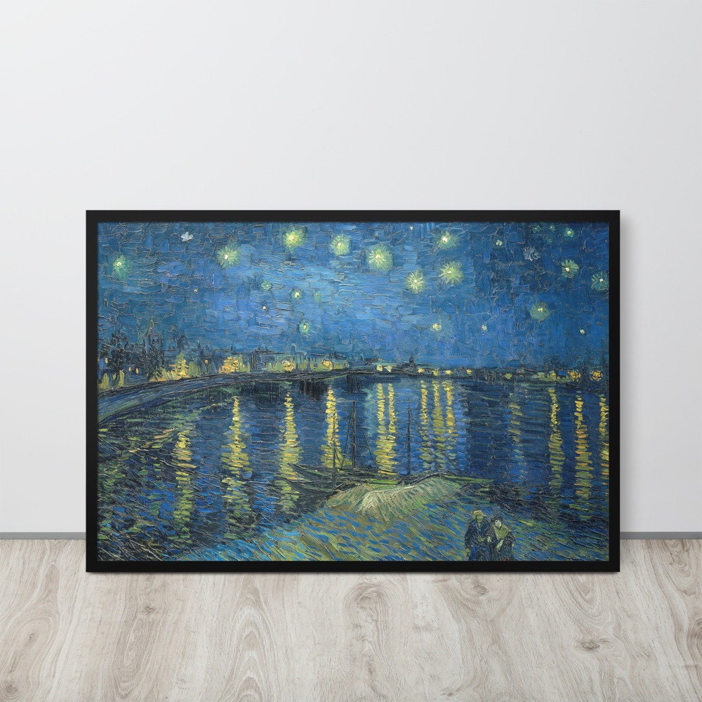 Vincent Van Gogh - Starry Night Over the Rhône (1888) - Fine Art Print ...