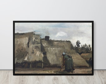 フィンセント・ファン・ゴッホ - 雪に覆われた畑で土を掘る二人の農婦