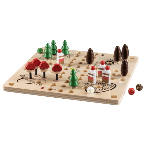 Brettspiel, Gesellschaftsspiel aus Holz | Freu dich doch im Schwarzwald | Ludo Game | 34 x 34 cm