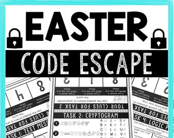 Easter Escape Room Code for Kids - Printable Party Game – Birthday Party Game - Kids Puzzles – Family Game Night - Logic Puzzle - Easter FUN