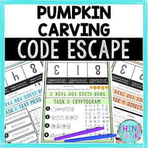 Puede incluir: Una actividad de escape de código con temática de Halloween imprimible para niños. La actividad incluye tres tareas: mensaje de texto, criptograma y código direccional. Las tareas están diseñadas para ayudar a los niños a aprender sobre códigos y resolución de problemas. La actividad es perfecta para un aula o un entorno de aprendizaje en el hogar.