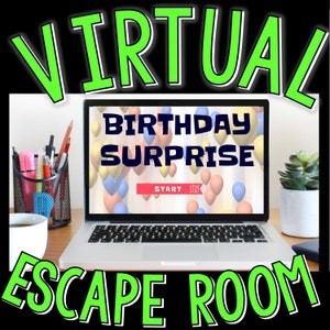 Virtual Escape Room for Kids, Birthday Surprise, Digital Escape Room Game, Puzzles, Zoom Games, Family Game Night, Online Party Game