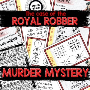 Murder Mystery Game for Kids – Spy Party – Royal Robber – Secret Agent Code – Escape Room – Printable Party Props - Birthday Game